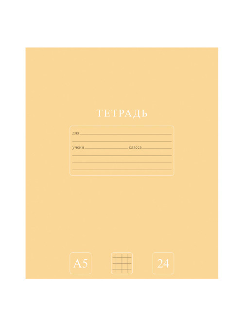 Тетрадь 24 л., HATBER-ECO клетка, офсет №2 ЭКОНОМ, обложка картон, PUREcolour (микс в спайке), 092112, 24Т5C1