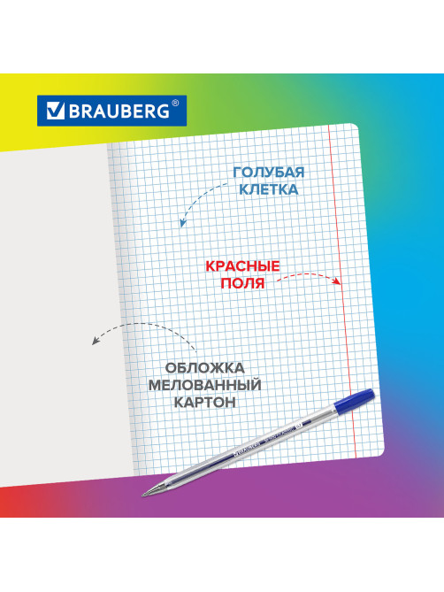 Тетради ДЭК 18 л. КОМПЛЕКТ 10 шт., BRAUBERG, клетка, обложка картон, Футбол, 106756
