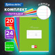 Тетради ДЭК 24 л,. КОМПЛЕКТ 20 шт., BRAUBERG КЛАССИКА, линия, обложка картон, АССОРТИ (5 видов), 106977