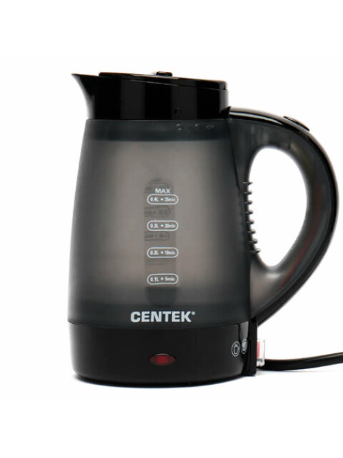 Отпариватель ручной CENTEK CT-2381 с функцией чайника, 600 Вт, пар 15 г/мин, резервуар 0,4 л, 1 режим, черный