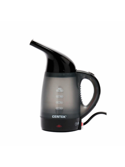 Отпариватель ручной CENTEK CT-2381 с функцией чайника, 600 Вт, пар 15 г/мин, резервуар 0,4 л, 1 режим, черный