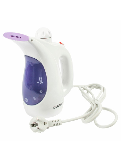 Отпариватель ручной CENTEK CT-2380, 800 Вт, пар 15 г/мин, резервуар 0,33 л, 1 режим, белый
