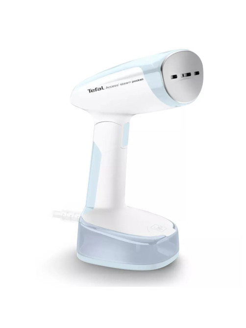 Отпариватель ручной TEFAL DT3041E1, 1300 Вт, пар 20 г/мин, резервуар 0.12 л, 1 режим, белый/голубой, 1830008776