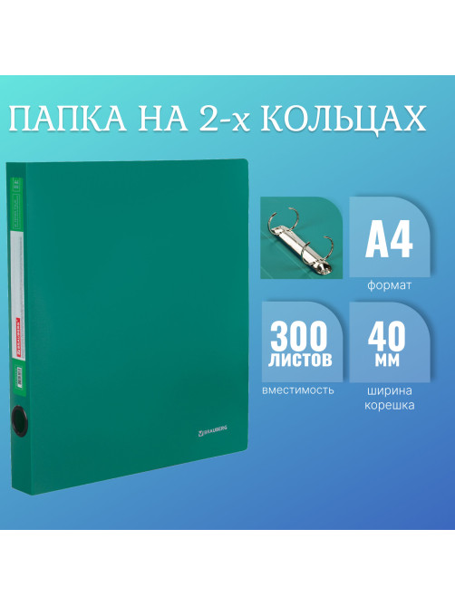 Папка на 2 кольцах BRAUBERG 