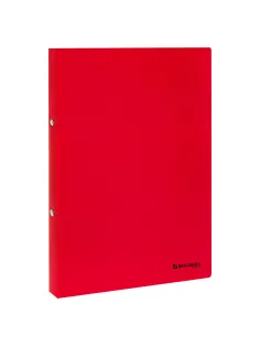Папка на 2 кольцах А4 BRAUBERG UNIVERSAL, 25 мм, красная, до 170 листов, 0,5 мм, 273032
