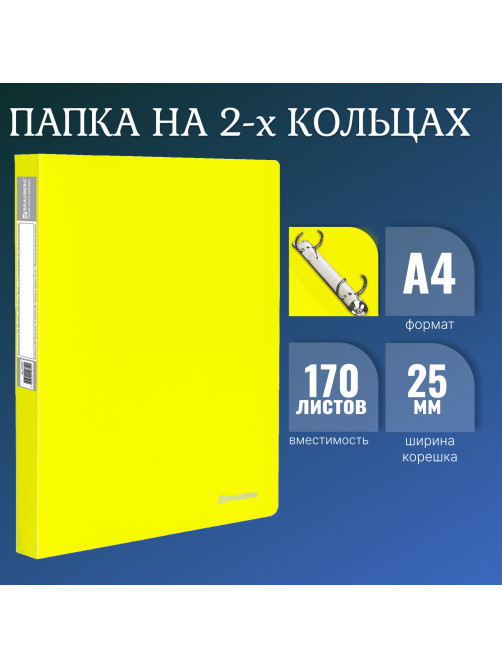 Папка на 2 кольцах BRAUBERG 