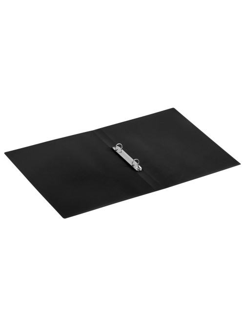 Папка на 2 кольцах А4 BRAUBERG UNIVERSAL, 25 мм, черная, до 170 листов, 0,5 мм, 273031