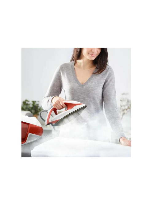 Парогенератор TEFAL SV8110E0, 2800 Вт, 6.3 Бар, постоянная подача пара 120 г/мин, паровой удар 420 г/мин, 1.8 л, белый/красный, 1830008618
