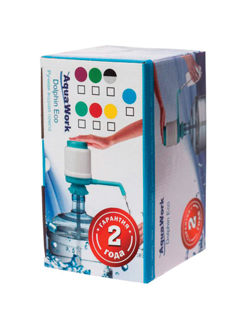 Помпа для воды AQUA WORK Дельфин Эко, механическая, для бутылей 12-19 л, 20071