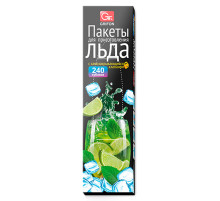 Пакеты для приготовления льда самозакрывающиеся, 10 пакетов по 24 ячейки, 240 кубиков, GRIFON, 101-117