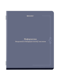 Тетрадь предметная VINTAGE 48 л., SoftTouch, ИНФОРМАТИКА, клетка, подсказ, BRAUBERG, 405154