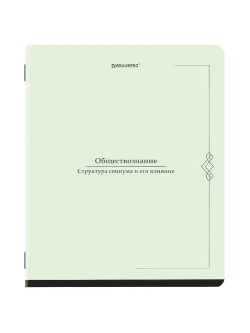 Тетрадь предметная VINTAGE 48 л., SoftTouch, ОБЩЕСТВОЗНАНИЕ, клетка, подсказ, BRAUBERG, 405149