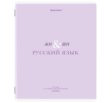 Тетрадь предметная CREATIVE 48 л., обложка картон, РУССКИЙ ЯЗЫК, линия, подсказ, BRAUBERG, 405118