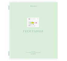 Тетрадь предметная CREATIVE 48 л., обложка картон, ГЕОГРАФИЯ, клетка, подсказ, BRAUBERG, 405113
