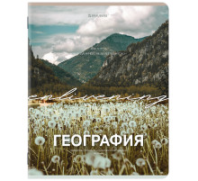 Тетрадь предметная КЛАССИКА ПРИРОДА 48 л., обложка картон, ГЕОГРАФИЯ, клетка, подсказ, BRAUBERG, 405086