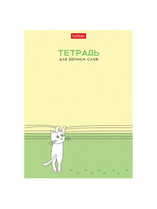 Тетрадь-словарь для записи иностранных слов А6 24 л., скоба, линия, HATBER, 