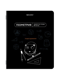 Тетрадь предметная МЕМЫ 48 л., TWIN-лак, ГЕОМЕТРИЯ, клетка, подсказки, BRAUBERG, 405101