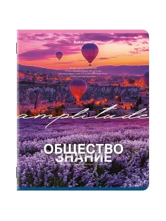 Тетрадь предметная КЛАССИКА ПРИРОДА 48 л., обложка картон, ОБЩЕСТВОЗНАНИЕ, клетка, подсказ, BRAUBERG, 405083