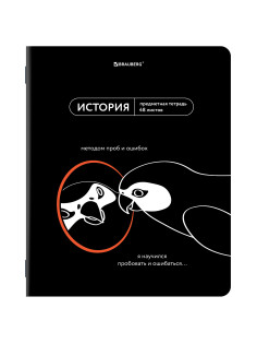 Тетрадь предметная МЕМЫ 48 л., TWIN-лак, ИСТОРИЯ, клетка, подсказки, BRAUBERG, 405103