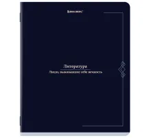 Тетрадь предметная VINTAGE 48 л., SoftTouch, ЛИТЕРАТУРА, линия, подсказ, BRAUBERG, 405156