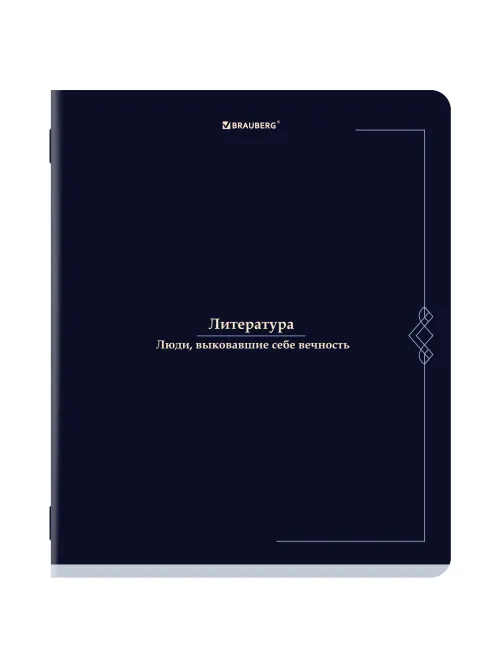 Тетрадь предметная VINTAGE 48 л., SoftTouch, ЛИТЕРАТУРА, линия, подсказ, BRAUBERG, 405156