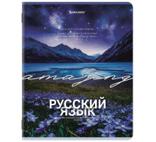 Тетрадь предметная КЛАССИКА ПРИРОДА 48 л., обложка картон, РУССКИЙ ЯЗЫК, линия, подсказ, BRAUBERG, 405091