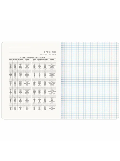 Тетрадь предметная VINTAGE 48 л., SoftTouch, АНГЛИЙСКИЙ ЯЗЫК, клетка, подсказ, BRAUBERG, 405150
