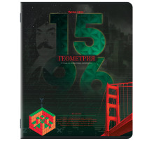 Тетрадь предметная ДАТЫ 48 л., TWIN-лак, ГЕОМЕТРИЯ, клетка, подсказ, BRAUBERG, 405127