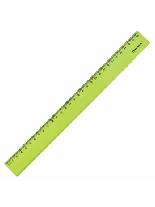 Линейка пластиковая 30 см BRAUBERG 