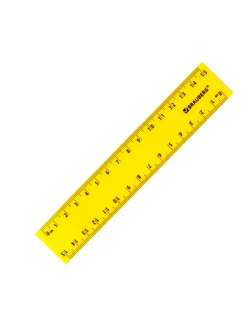 Линейки пластиковые 15, 20 см, неоновые, BRAUBERG, НАБОР 2 штуки, непрозрачные, европодвес, 210887