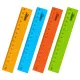 Линейка пластиковая 15 см, ПИФАГОР, неоновая, ассорти, 210826
