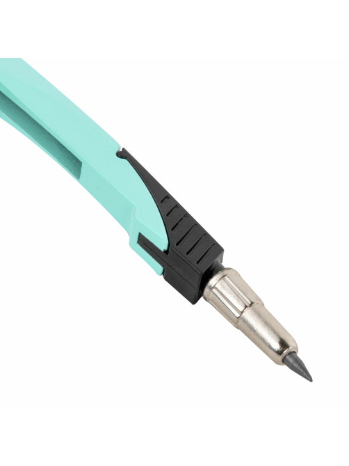 Готовальня BRAUBERG ULTRA, 4 предмета: циркуль 135 мм, запасной грифель, насадка, мятный цвет, 210824