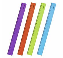 Линейка пластиковая 30 см BRAUBERG 