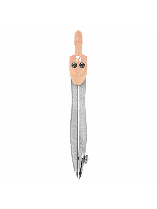 Готовальня BRAUBERG SCHOOL KIT, 11 предметов, циркуль 115 мм, циркуль 125 мм, чертежные принадлежности, персиковый цвет, 210717