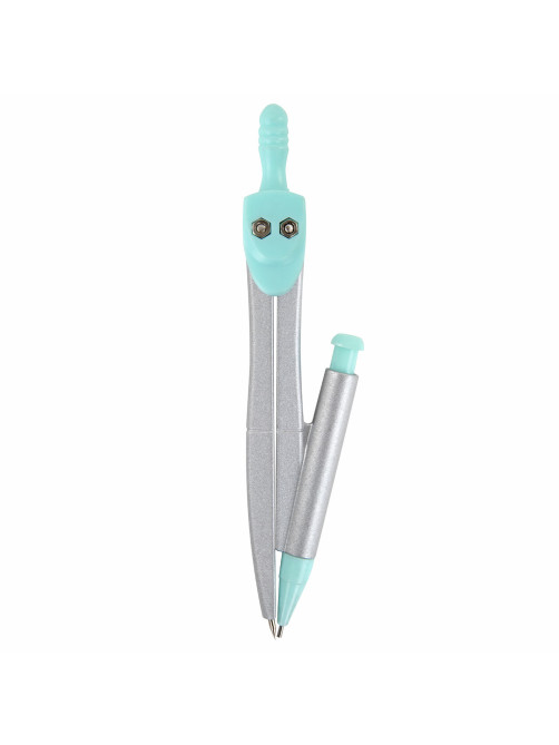 Готовальня BRAUBERG SCHOOL KIT, 9 предметов, циркуль 125 мм, чертежные принадлежности, мятный цвет, 210716