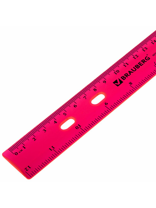 Линейка пластиковая 30 см, BRAUBERG 