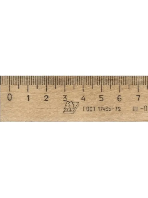 Линейка деревянная 20 см, ЛП-200, МОЖГА, С05, C05