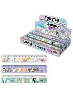Линейка пластиковая 15 см, FUNSTER (ФАНСТЕР), 