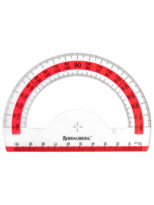 Транспортир 10 см BRAUBERG 