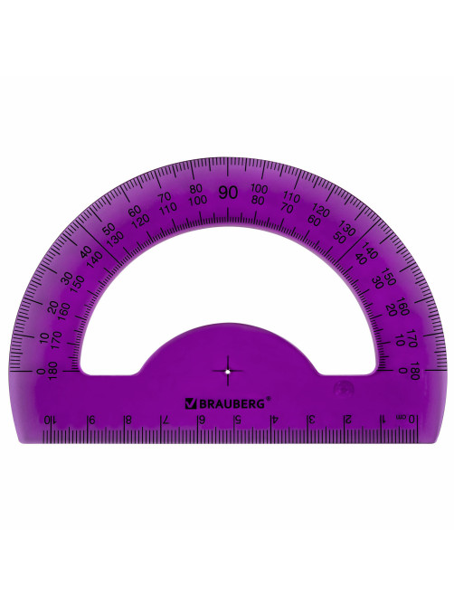 Транспортир 10 см BRAUBERG 