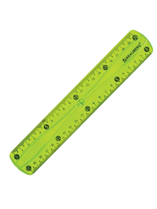 Линейка 20 см гибкая BRAUBERG 