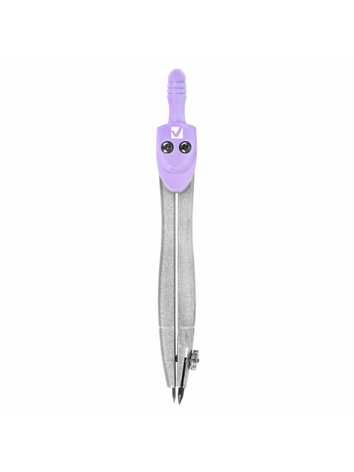 Готовальня BRAUBERG SCHOOL KIT, 8 предметов, циркуль 115 мм, чертежные принадлежности, лавандовый цвет, 210703