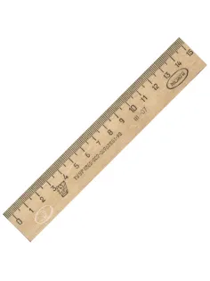 Линейка деревянная 15 см, ЛП-150, МОЖГА, С03
