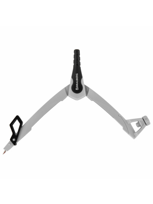Готовальня BRAUBERG ULTRA, 4 предмета: циркуль 135 мм, запасные грифели, насадка, графитовый цвет, 210821