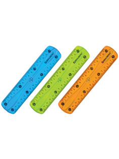 Линейка 15 см гибкая BRAUBERG 