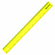 Линейка пластиковая 30 см, BRAUBERG, неоновая, ассорти, 210839