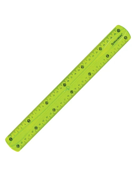 Линейка 30 см гибкая BRAUBERG 