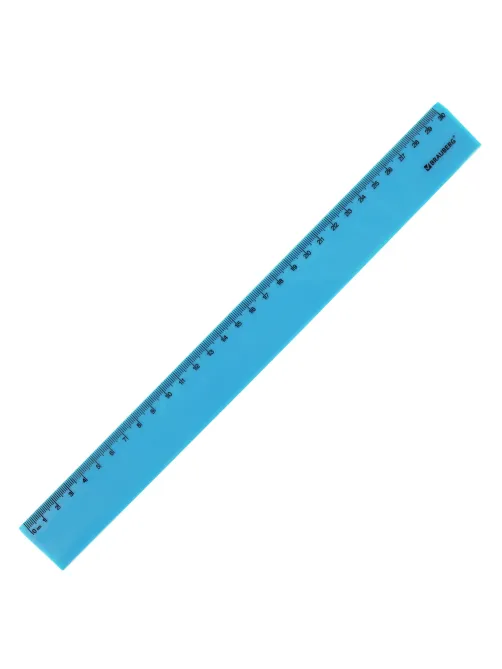 Линейка пластиковая 30 см BRAUBERG 