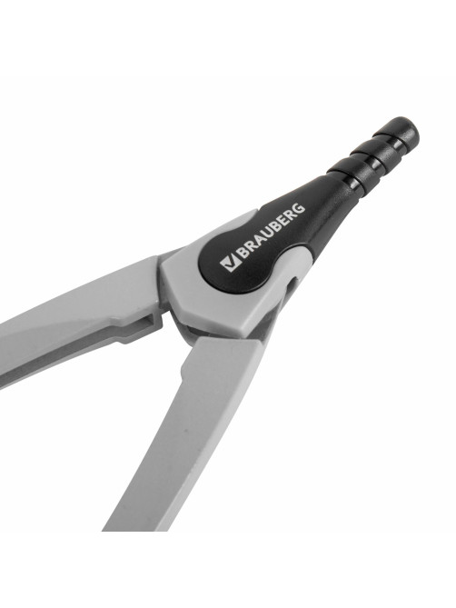 Готовальня BRAUBERG ULTRA, 4 предмета: циркуль 135 мм, запасные грифели, насадка, графитовый цвет, 210821