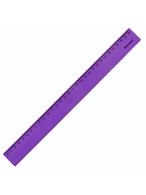 Линейка пластиковая 30 см BRAUBERG 